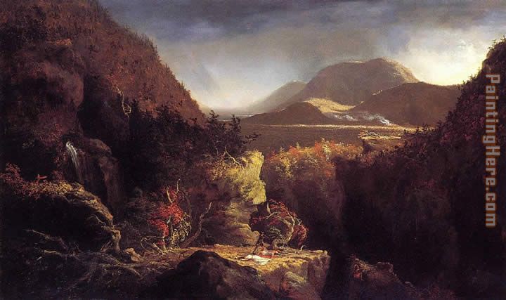 Landscape with Figures_ painting - Alexander Helwig Wyant Landscape with Figures_ art painting